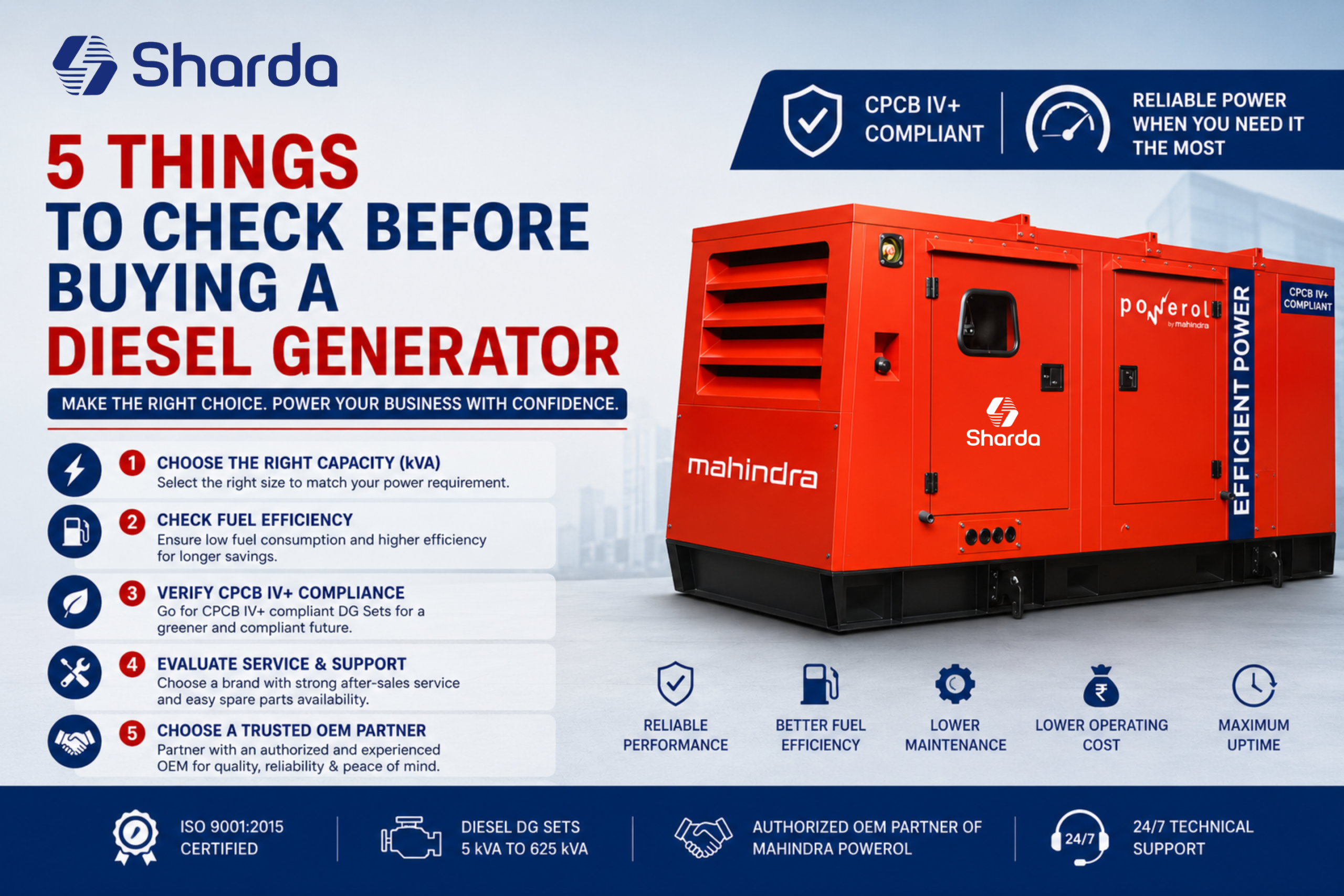 5 Things to Check Before Buying a Diesel Generator