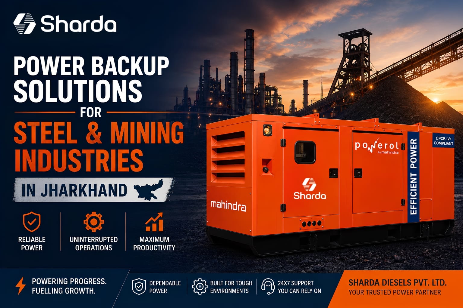Power Backup Solutions for Steel & Mining Industries in Jharkhand