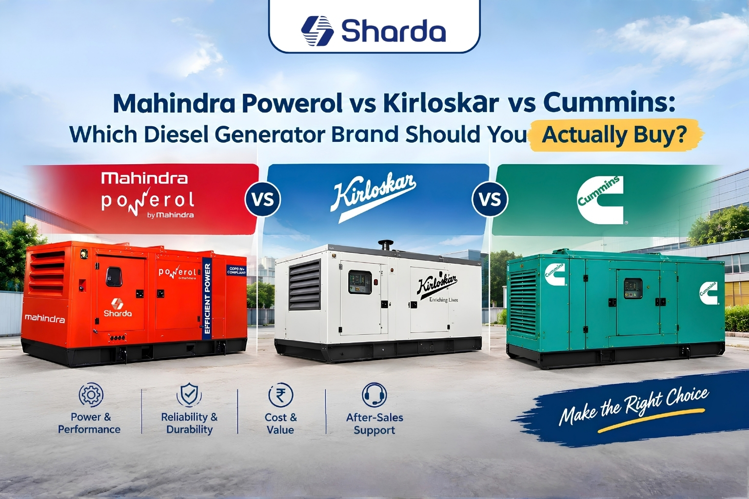 Mahindra Powerol vs Kirloskar vs Cummins: Which Diesel Generator Brand Should You Actually Buy?